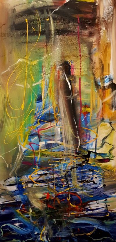 110 - Acrilico su tela 140x70x3,5